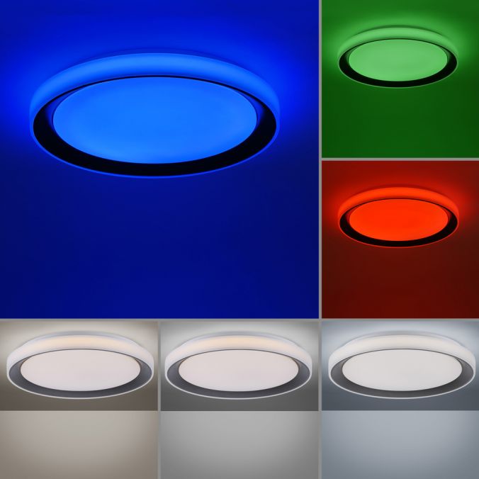 Paul Neuhaus LED Deckenleuchte, rund, schwarz, Smart Home, Farbwechselmodus, dimmbar Neuheiten