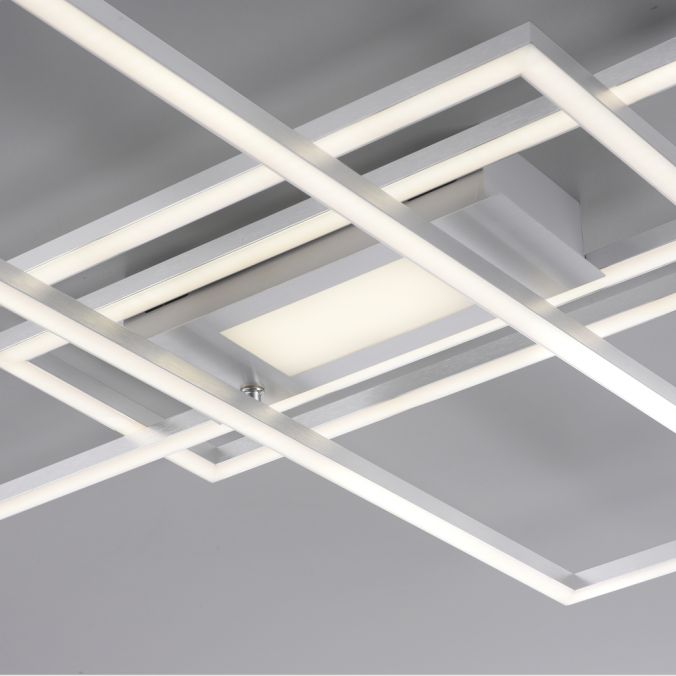 Paul Neuhaus LED Deckenleuchte silberfarbig flach dimmbar Fernbedienung CCT Riesige Ersparnisse