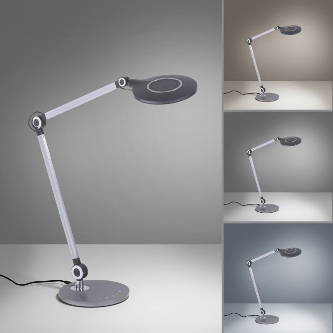 Paul Neuhaus LED Tischleuchte, schwarz, CCT, dimmbar, IP20, Szenenbuttons Kostenlose Rückgabe