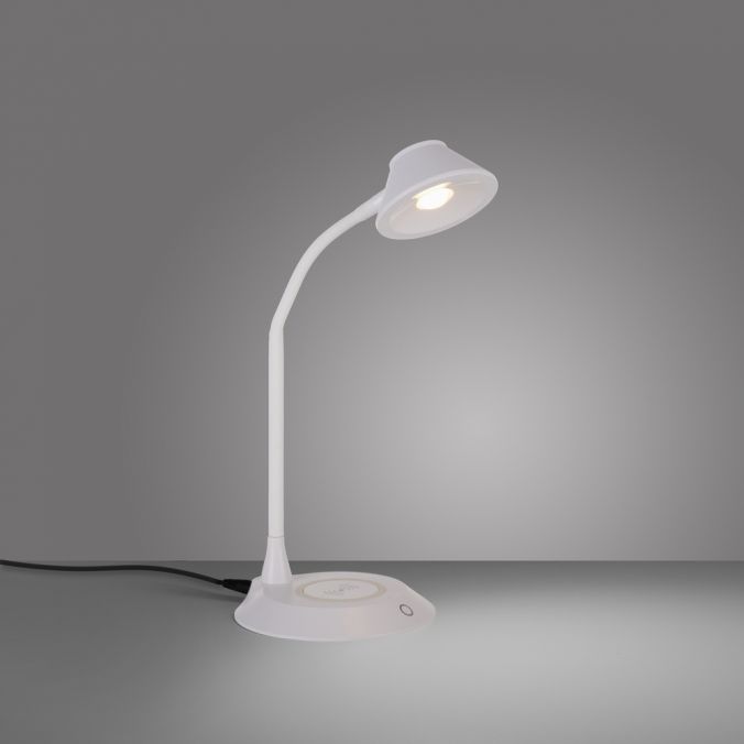 Paul Neuhaus LED Tischleuchte weiß Handy Ladefunktion Touchdimmer flexibel drehbar Letzte 3 Tage