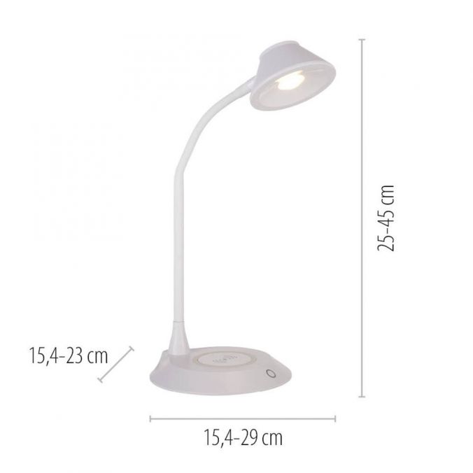 Paul Neuhaus LED Tischleuchte weiß Handy Ladefunktion Touchdimmer flexibel drehbar Letzte 3 Tage