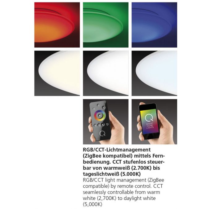 Paul Neuhaus Paul Neuhaus, Q-ARKTIS, LED-Deckenleuchte, RGB+W, Smart Home (Auslauf) Bis zu 65% Rabatt