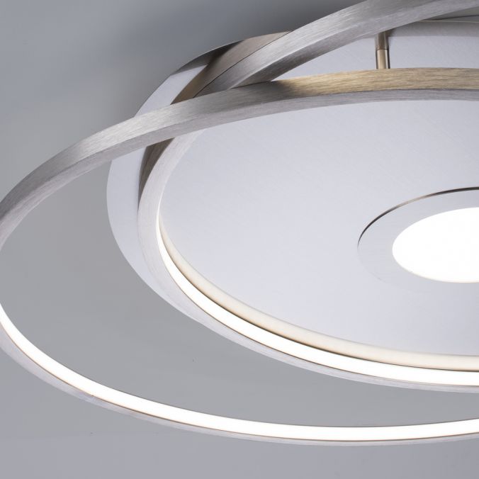 Paul Neuhaus Q-AMIRA, LED-Deckenleuchte, stahlfarben, CCT, dimmbar, Smart Home Begrenzt auf 3 Tage