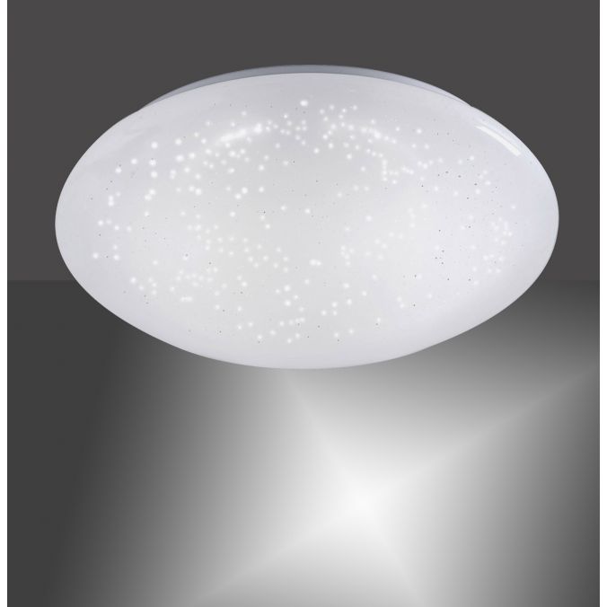Paul Neuhaus LED-Deckenleuchte, weiß, Ø 25cm, rund, Sternenoptik, glitzer Effekt Auslauf