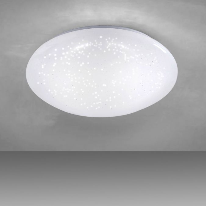 Paul Neuhaus LED-Deckenleuchte, weiß, Ø 25cm, rund, Sternenoptik, glitzer Effekt Auslauf