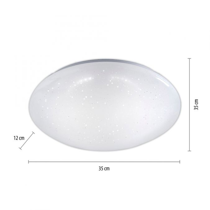 Paul Neuhaus LED-Deckenleuchte, weiß, Ø 25cm, rund, Sternenoptik, glitzer Effekt Auslauf