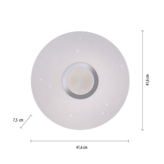 Paul Neuhaus LED-Deckenleuchte, rund, Ø 41,6cm, Sternenhimmeldekor, dimmbar Angebote