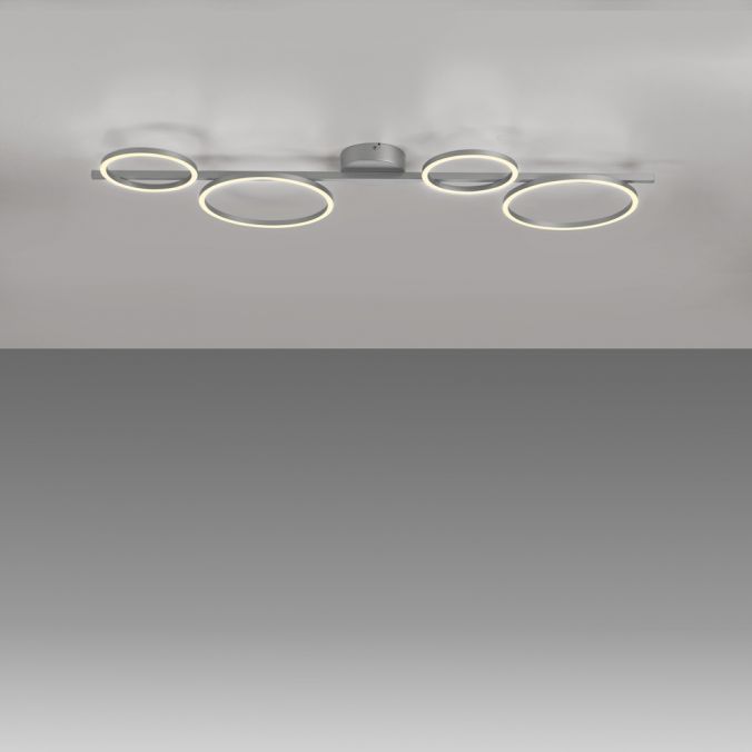 Paul Neuhaus LED Deckenleuchte silber dimmbar in 3 Stufen Ringform Memoryfunktion im Angebot