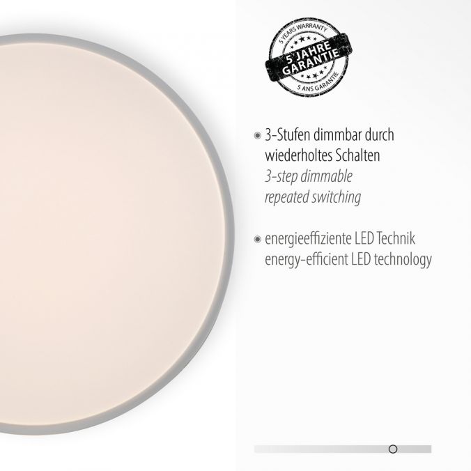 Paul Neuhaus LED Deckenleuchte, weiß, warmweiß, dimmbar, 3000 K, rund Meist gekauft