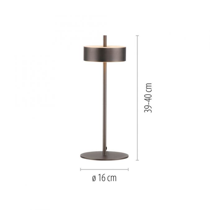 Paul Neuhaus Paul Neuhaus LED Tischleuchte Q-ROTATE dark-metal brown Smarthome Versandkostenfrei