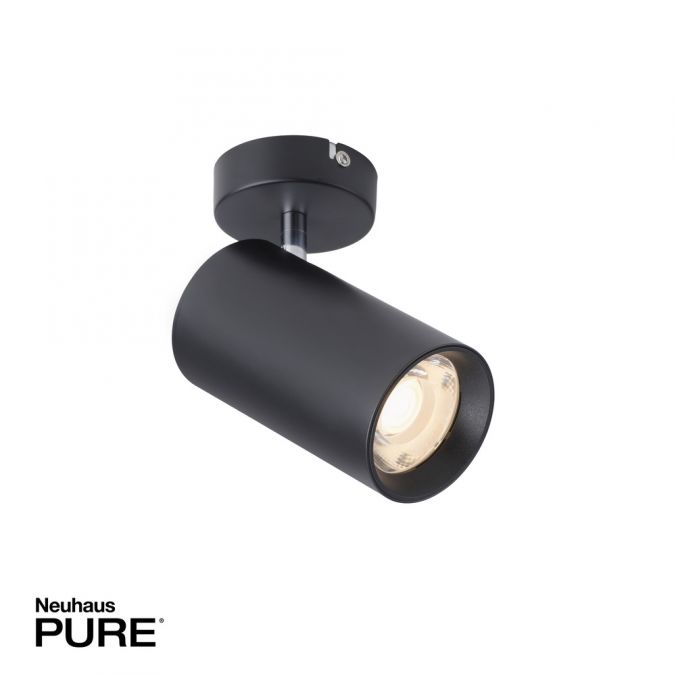 Paul Neuhaus Paul Neuhaus PURE LED Deckenleuchte und Wandlampe mattschwarz 1flammig Black Friday