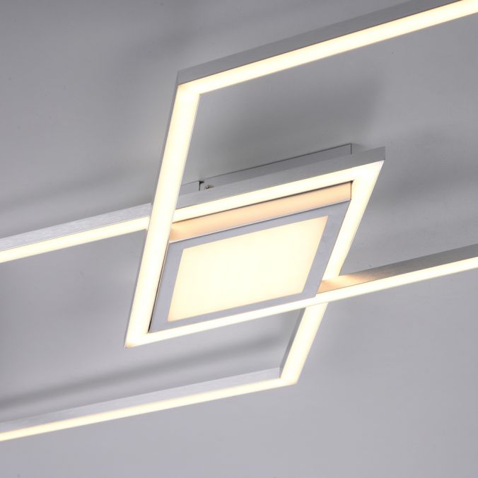 Paul Neuhaus LED Deckenleuchte, stahl, flach, rechteckig, warmweiß Vatertagsangebot