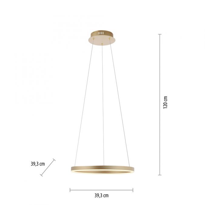 Paul Neuhaus LED Pendelleuchte messing matt rund Ø40cm dimmbar Switchmo warmweiß Jubiläumsangebot
