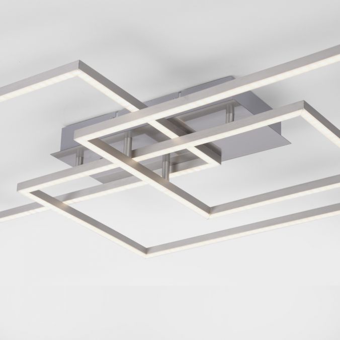 Paul Neuhaus LED Deckenleuchte, stahlfarben, modernes Design, CCT-Steuerung, Flur Bestseller