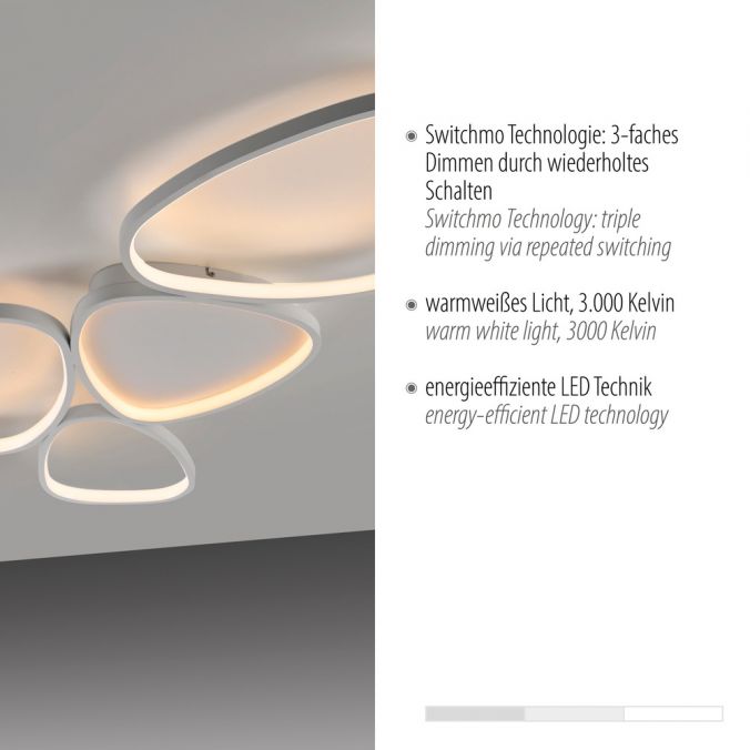 Paul Neuhaus LED Deckenleuchte weiß dimmbar in 3 Stufen Memoryfunktion Wohnzimmer Saisonale Angebote