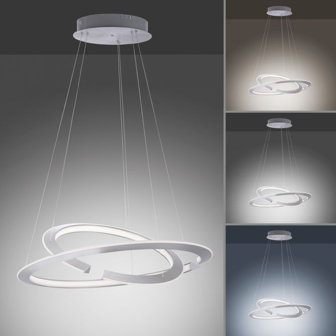 Paul Neuhaus LED Pendelleuchte,silber, rund, CCT-Steuerung, individuell einstellbar, Tägliche Deals