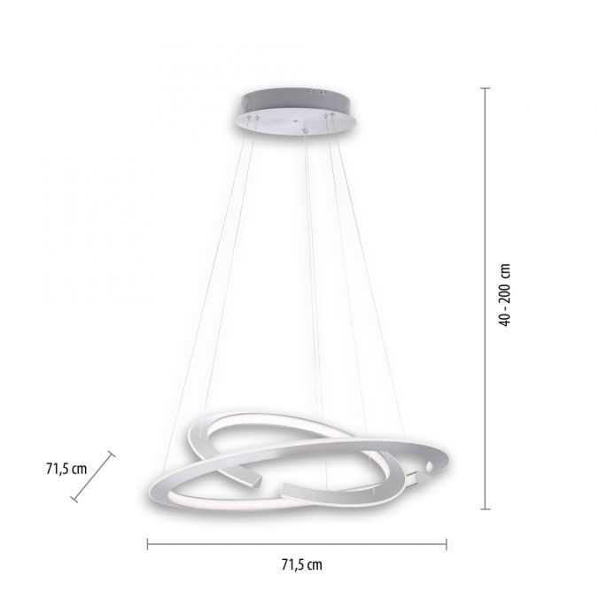 Paul Neuhaus LED Pendelleuchte,silber, rund, CCT-Steuerung, individuell einstellbar, Tägliche Deals