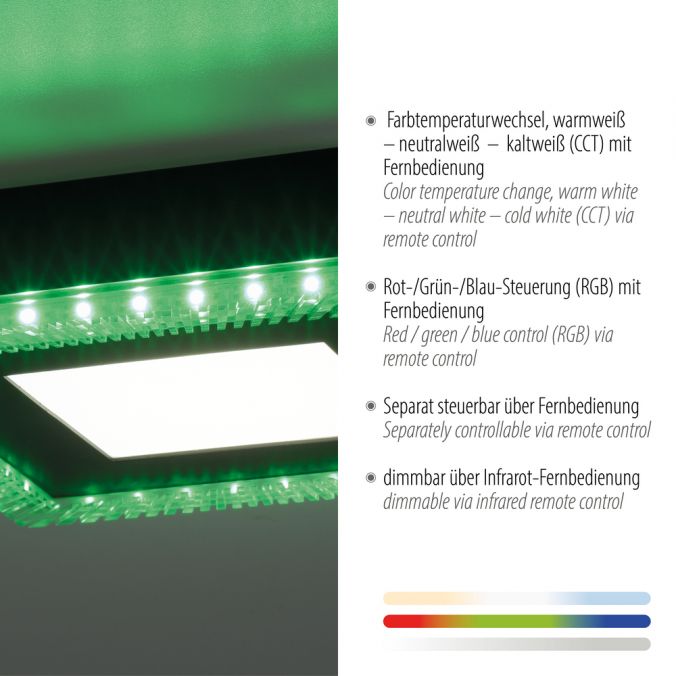 Paul Neuhaus LED Deckenleuchte schwarz RGB Farbmodus CCT dimmbar steuerbar Neueste Stile