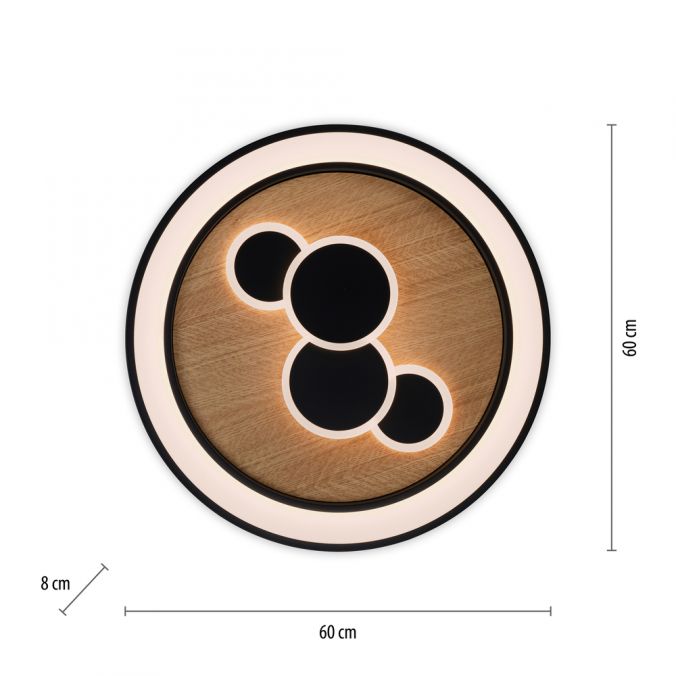 Paul Neuhaus LED Deckenleuchte rund Holz Natur Eiche Serienschaltung steuerbar Bis zu 65% Rabatt