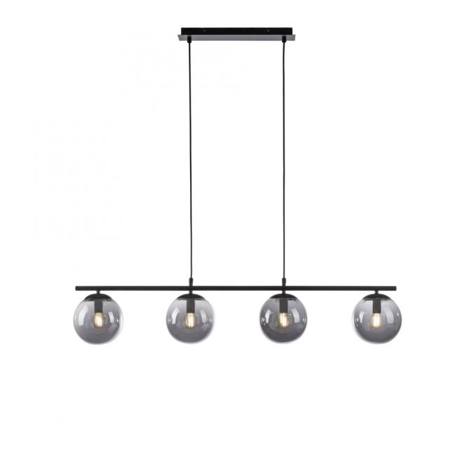 Paul Neuhaus LED Deckenleuchte, schwarz, schlicht, zeitlos, 4 flammige Deckenlampe