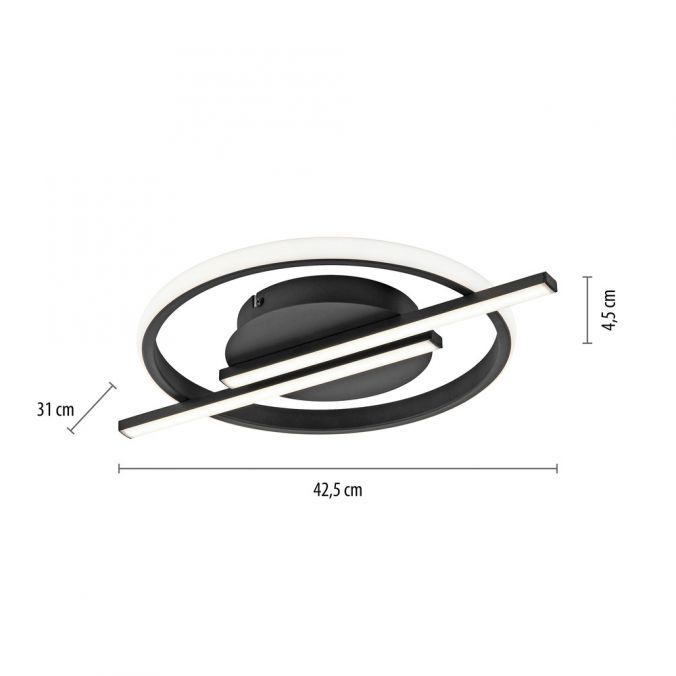 Paul Neuhaus LED Deckenleuchte schwarz modernes Design SimplyDim Memoryfunktion Nur noch ein Tag übrig