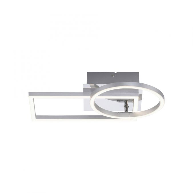 Paul Neuhaus LED Deckenleuchte, stahlfarben, warmweiß, drehbar, 2xLED