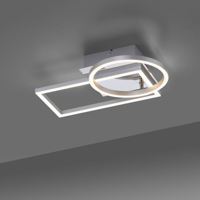 Paul Neuhaus LED Deckenleuchte, stahlfarben, warmweiß, drehbar, 2xLED Im Verkauf