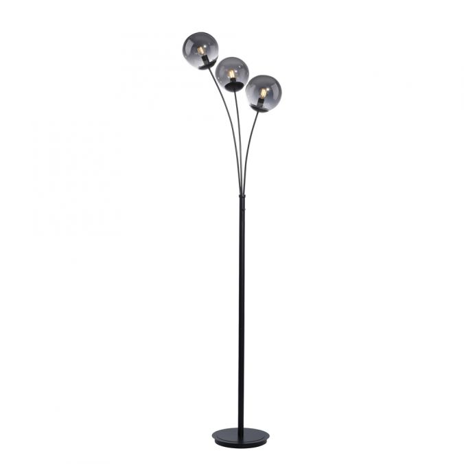 Paul Neuhaus LED Stehleuchte 3 flammig schwarz dekoratives Design Lichtspiel gebogen