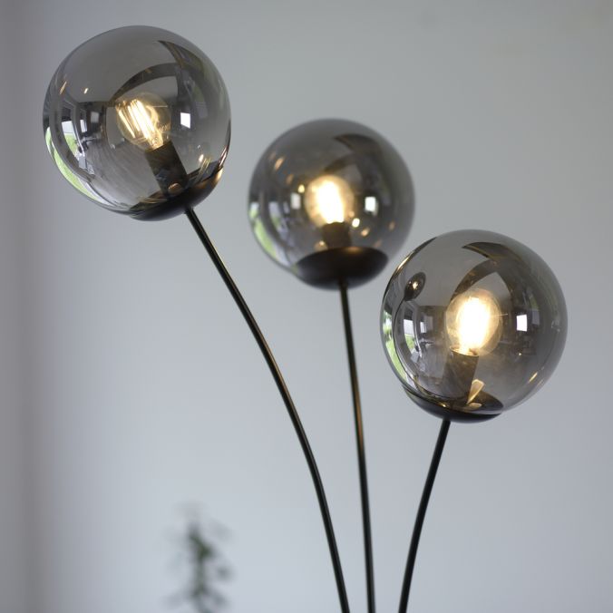 Paul Neuhaus LED Stehleuchte 3 flammig schwarz dekoratives Design Lichtspiel gebogen 2025