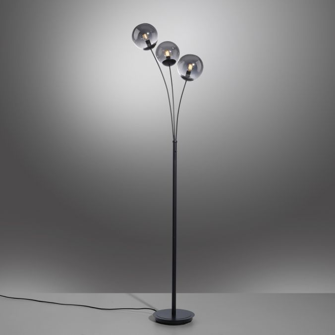 Paul Neuhaus LED Stehleuchte 3 flammig schwarz dekoratives Design Lichtspiel gebogen 2025