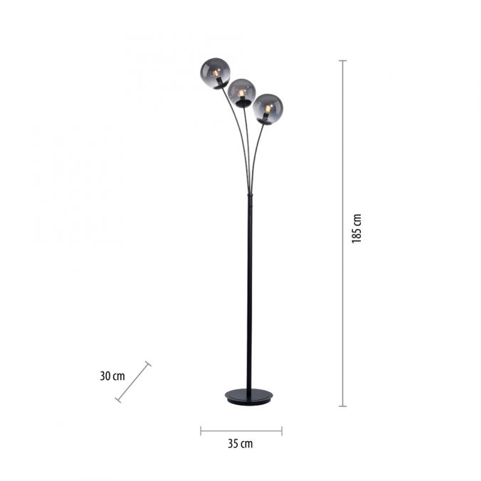 Paul Neuhaus LED Stehleuchte 3 flammig schwarz dekoratives Design Lichtspiel gebogen 2025