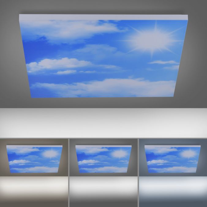 Paul Neuhaus LED Panel, weiß,60x60cm, rahmenlos, Wolkenmotiv, Lichtfarbsteuerung Online