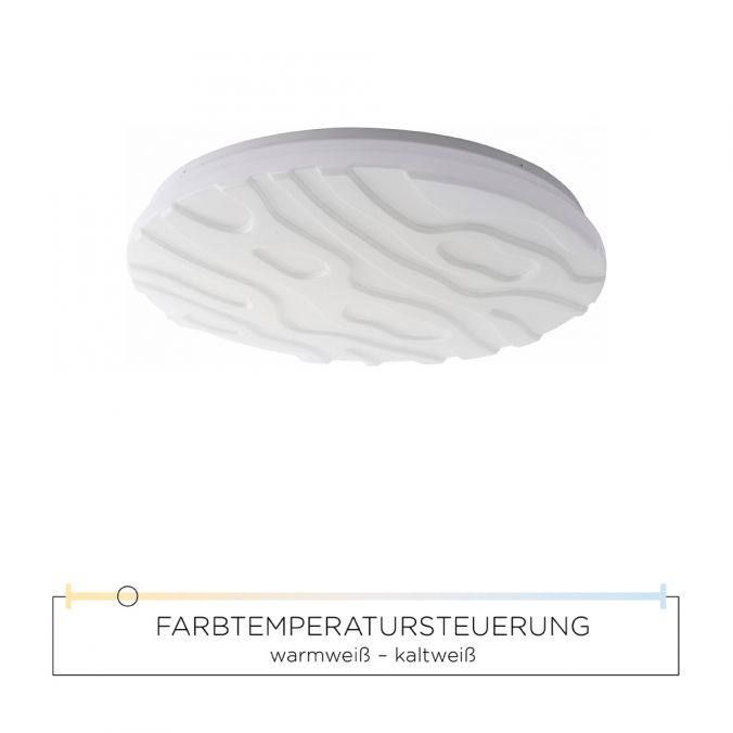 Paul Neuhaus LED-Deckenleuchte in weiß und rund mit Lichtfarbsteuerung und Serienschaltung Outlet