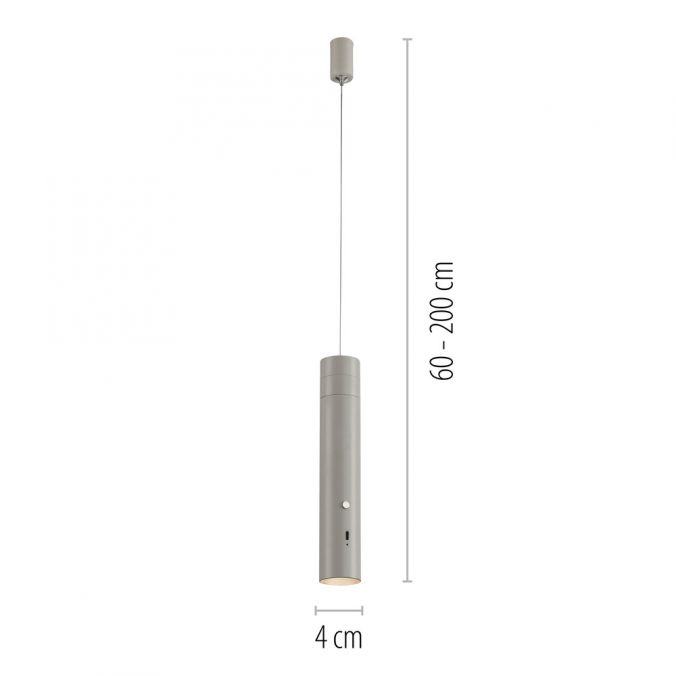 Paul Neuhaus LED Pendelleuchte greige höhenverstellbar magnetischer Kopf Akku Schlussverkauf
