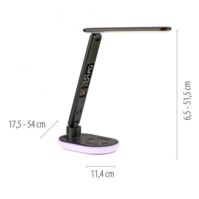 Paul Neuhaus LED Tischleuchte schwarz Touchdimmer Ladefunktion Handy USB kabellos Sonderangebot