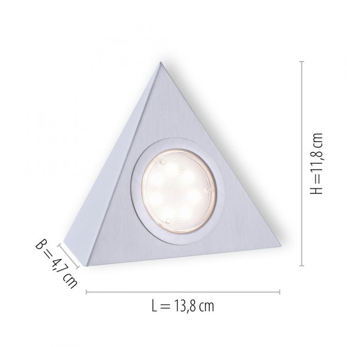 Paul Neuhaus LED Unterbauleuchte, stahl, 3-flammig, dreieckig, modern Exklusivangebot