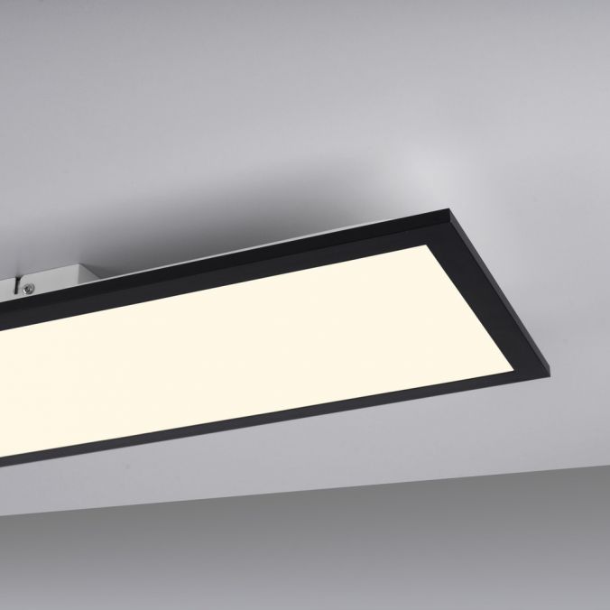 Paul Neuhaus LED Deckenleuchte schwarz rechteckig 80x25cm flach warmweiß energiesparend Preisnachlass