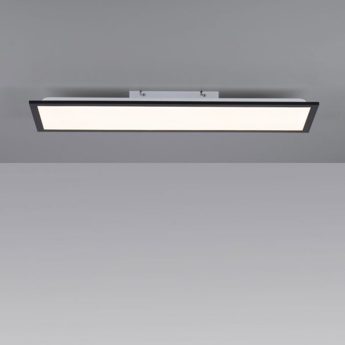 Paul Neuhaus LED Deckenleuchte schwarz rechteckig 80x25cm flach warmweiß energiesparend Preisnachlass