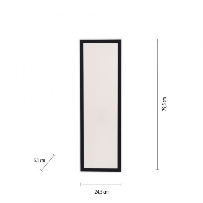 Paul Neuhaus LED Deckenleuchte schwarz rechteckig 80x25cm flach warmweiß energiesparend Preisnachlass