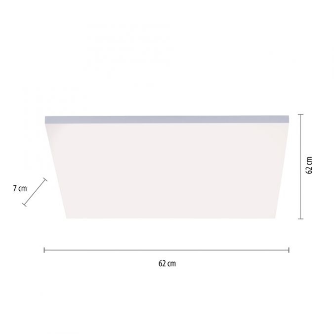 Paul Neuhaus LED-Panel, weiß, rahmenlos, 62x62cm, CCT, dimmbar, Fernbedienung, blendfrei Cyber Monday