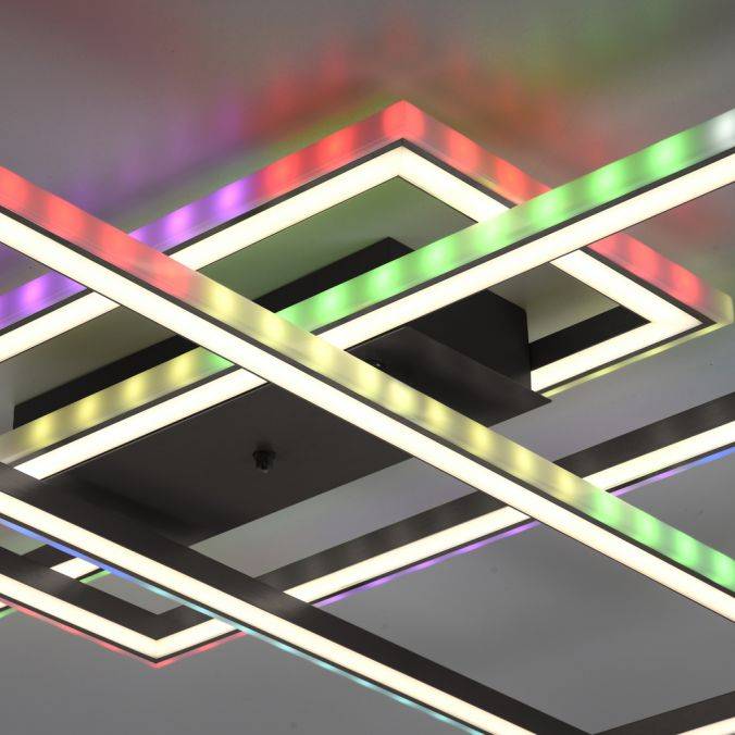 Paul Neuhaus LED Deckenleuchte, schwarz, Lichtband, dimmbar, RGB Osterangebot