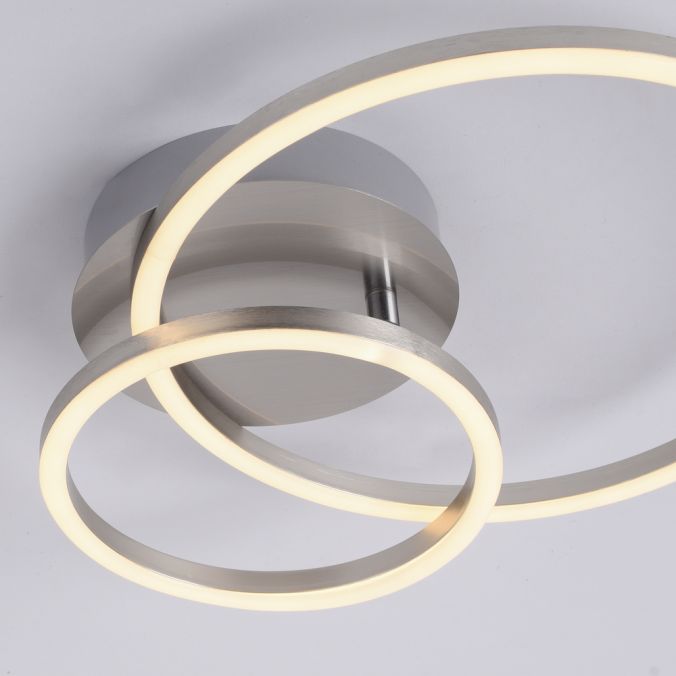 Paul Neuhaus LED Deckenleuchte, stahlfarben, warmweiß, drehbar, rund Top Angebot