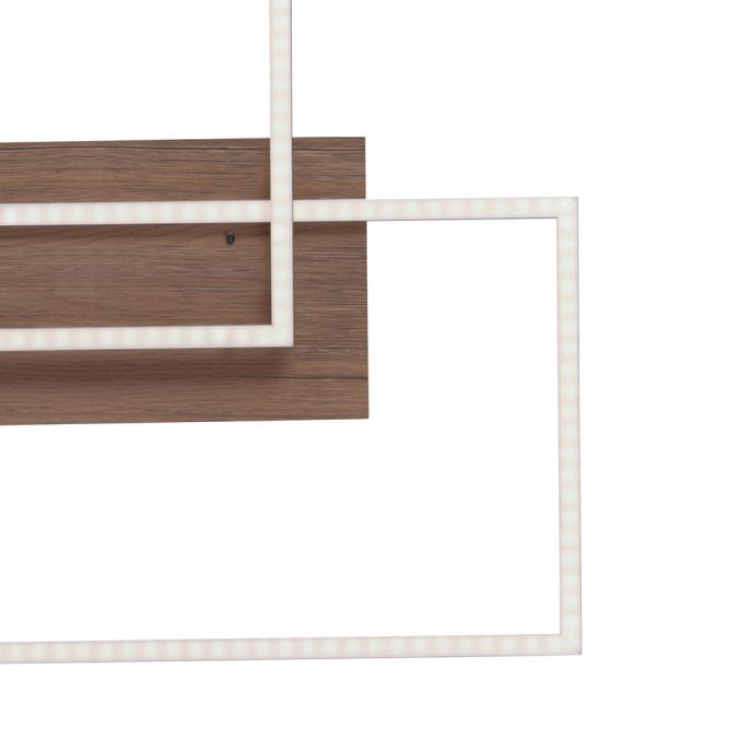 Paul Neuhaus LED-Deckenleuchte, 50,4x42cm, Fernbedienung, dimmbar, Holzdekor, Neueste Mode