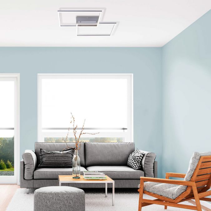 Paul Neuhaus LED-Deckenleuchte, 75,5x56,2cm, CCT-Farbmanagement, Fernbedienung, Memory Funktion Zeitlich begrenztes Angebot