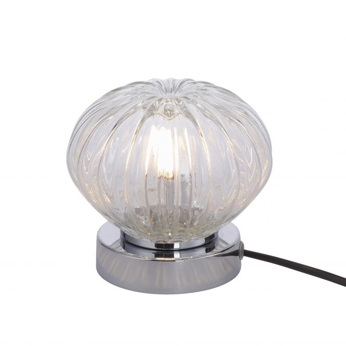 Paul Neuhaus LED-Tischleuchte, Glas mit Musterung, warmweiß, inkl. Touchdimmer, modern