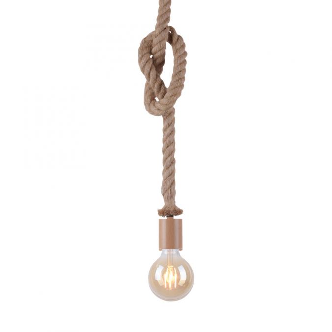 Paul Neuhaus Pendelleuchte, Seil-Leuchte, maritimes Design mit Tau, E27 Blitzangebot