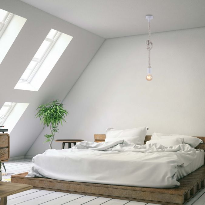 Paul Neuhaus Pendelleuchte, Seil-Leuchte, maritimes Design mit Tau Große Rabatte