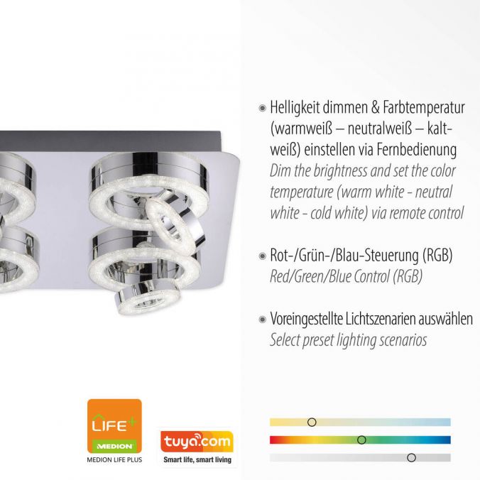 Paul Neuhaus LED-Deckenleuchte, Smart-Home, Lichtfarbsteuerung, Farbwechsel, dimmbar Saisonale Angebote