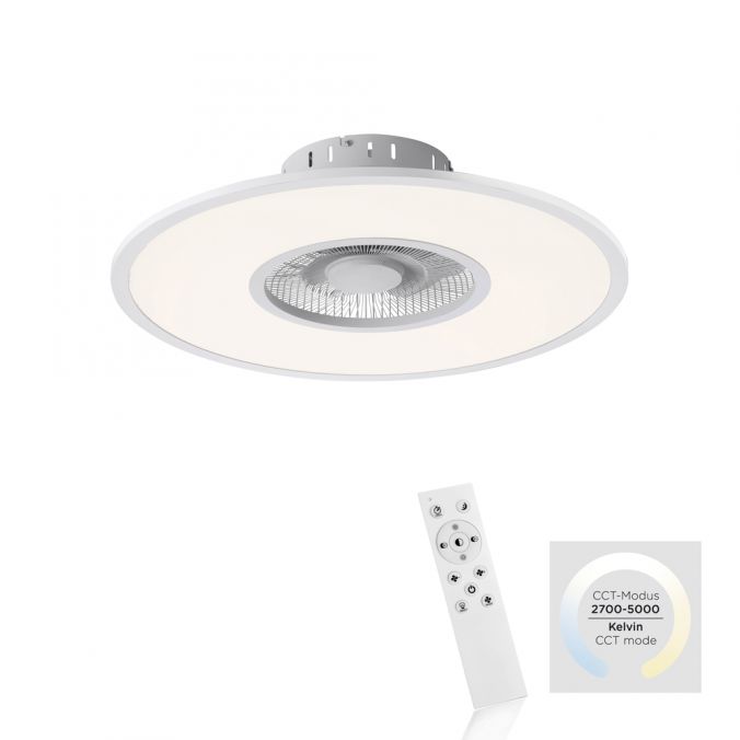 Paul Neuhaus LED Deckenleuchte Ventilator mit Timer rund weiß dimmbar CCT