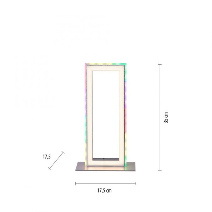 Paul Neuhaus LED Tischleuchte silberfarbig Schnurschalter Rainbow RGB Fernbedienung Riesige Ersparnisse